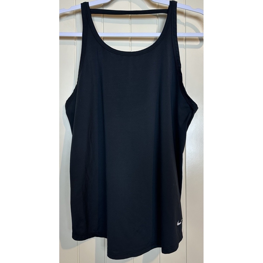 Nike Get Fit Training Tank top womens Black stretch workout yoga running sz M